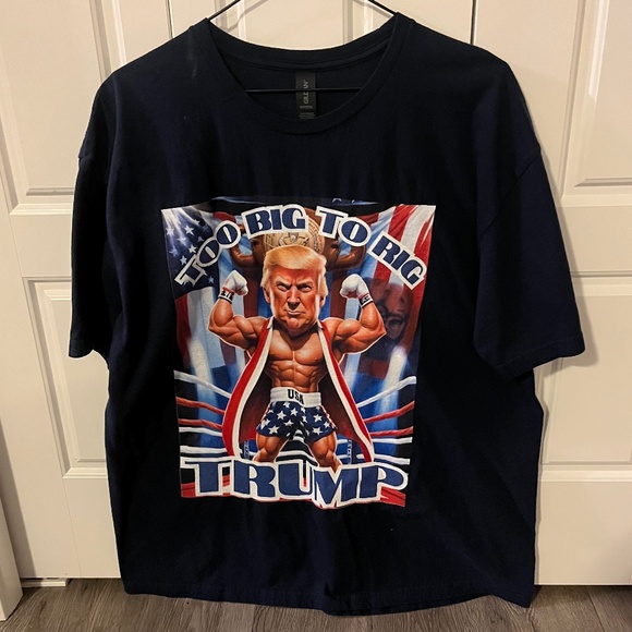 President Trump MAGA "Too Big To Rig" T-Shirt XL - Picture 1 of 4